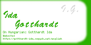 ida gotthardt business card